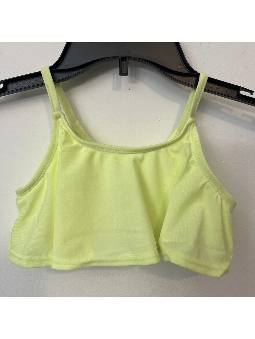 Gap Kids Girls XS 4-5 Neon Yellow Ruffled Bikini Swim Top NWT! A671